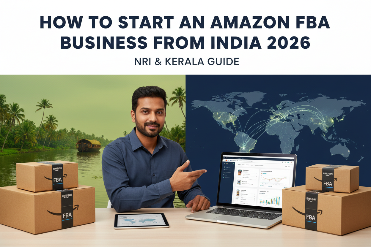 How to Start an Amazon FBA Business from India 2026 — NRI & Kerala Guide