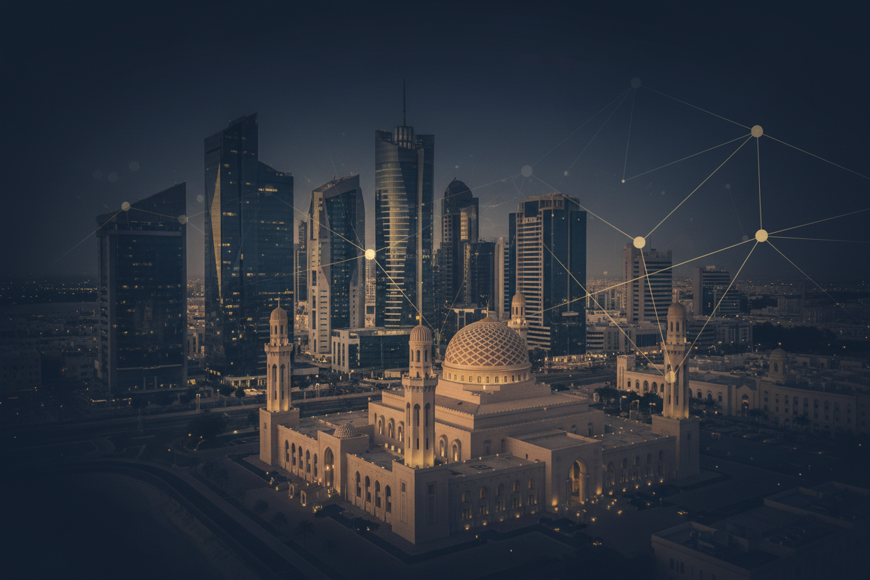 Muscat skyline with Sultan Qaboos Grand Mosque — Company Formation in Oman for Kerala NRIs | Blueberry